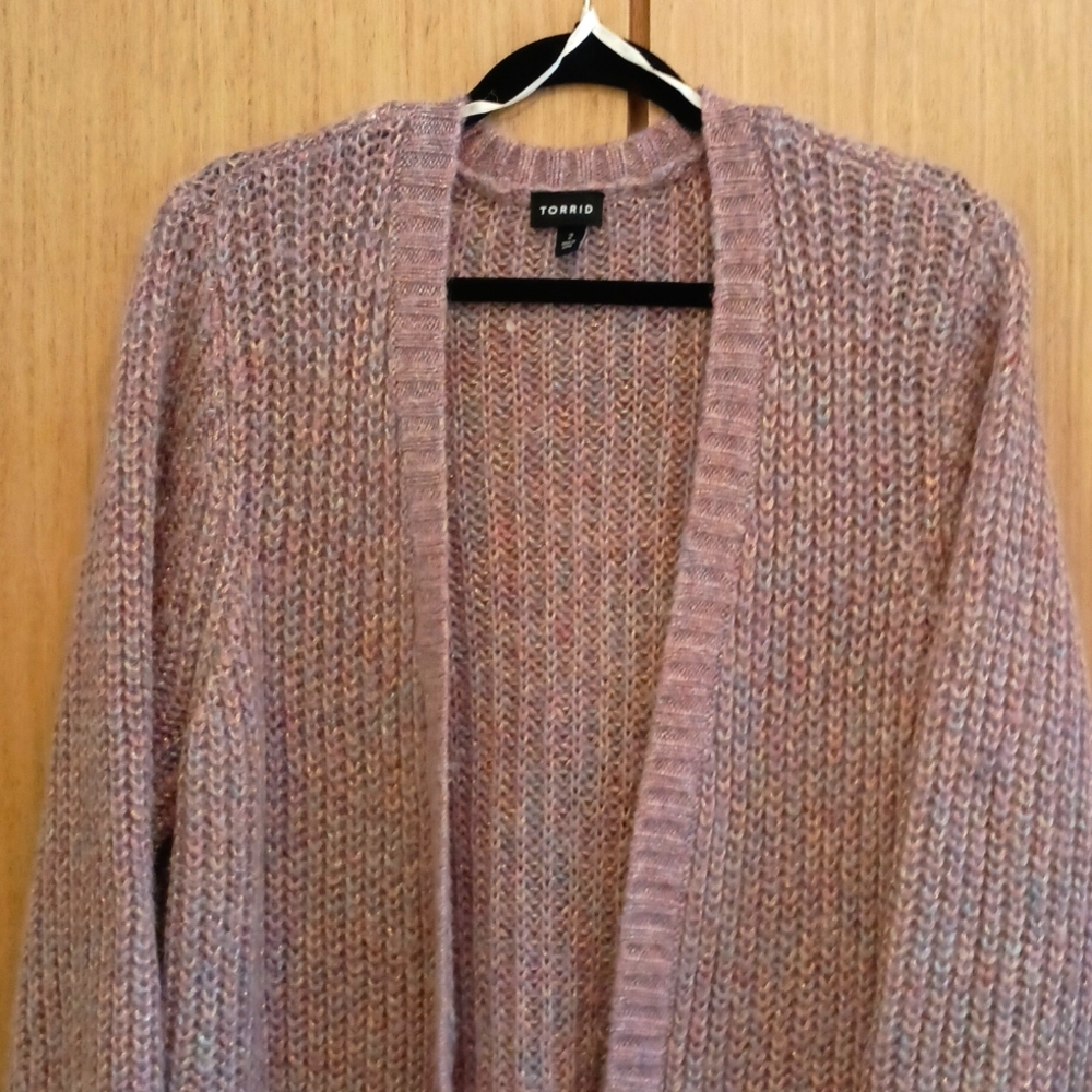 +SZ Torrid SZ 2 Lilac Open Cardigan - Picture 3 of 8